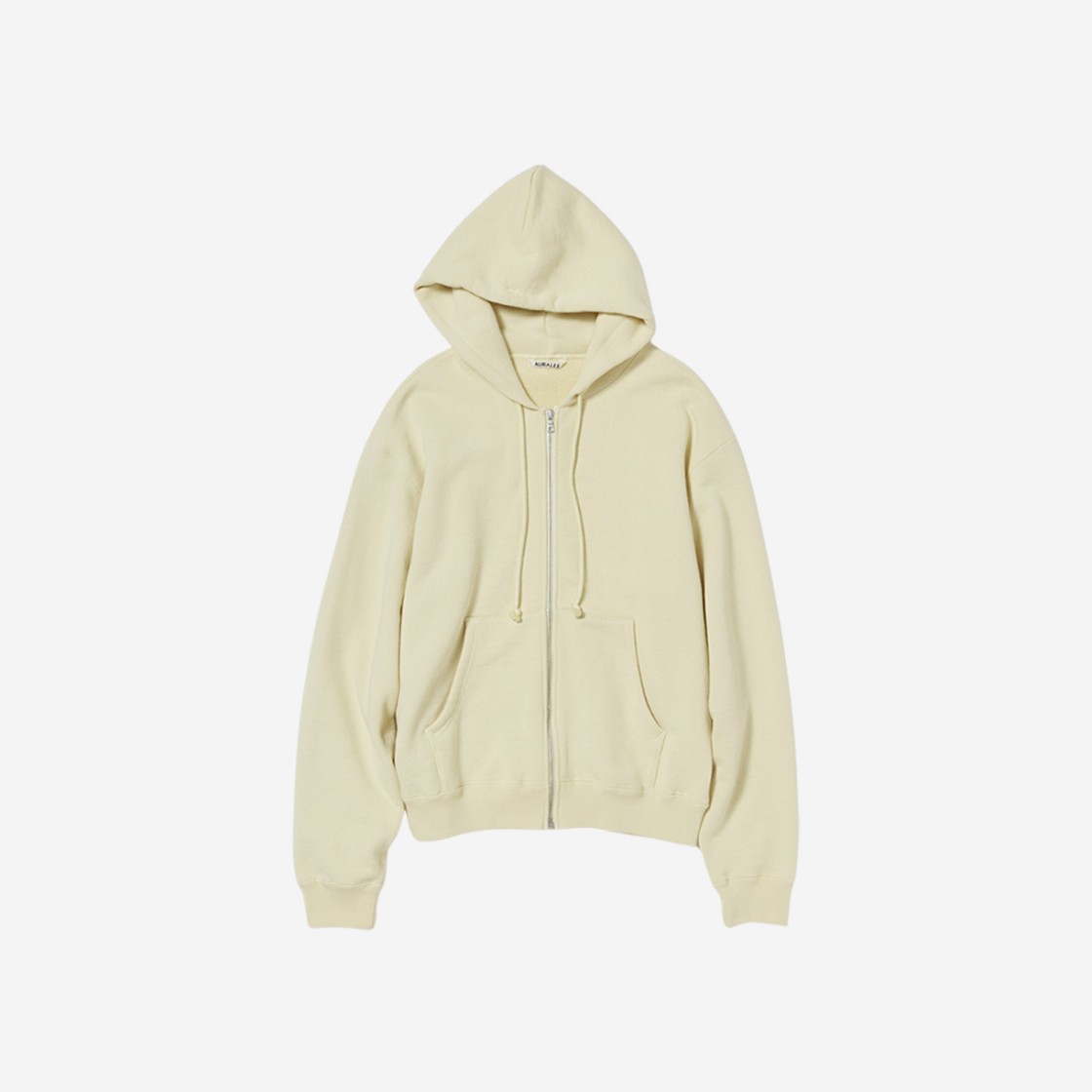 (W) Auralee Heavy BD Sweat Zip Parka Light Yellow 상세 이미지 1