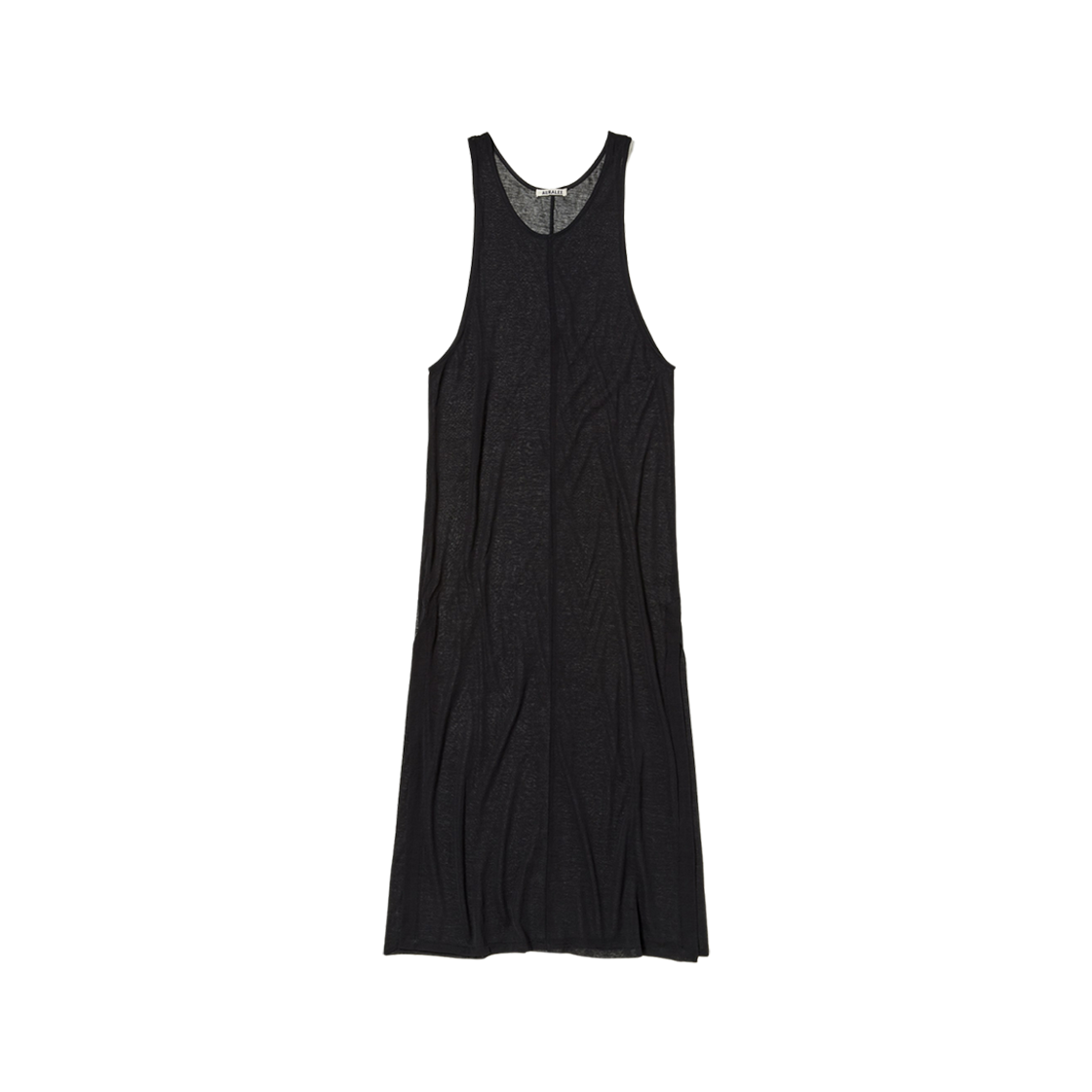 (W) Auralee Hard Twist Cotton Gauze Dress Black 상세 이미지 1