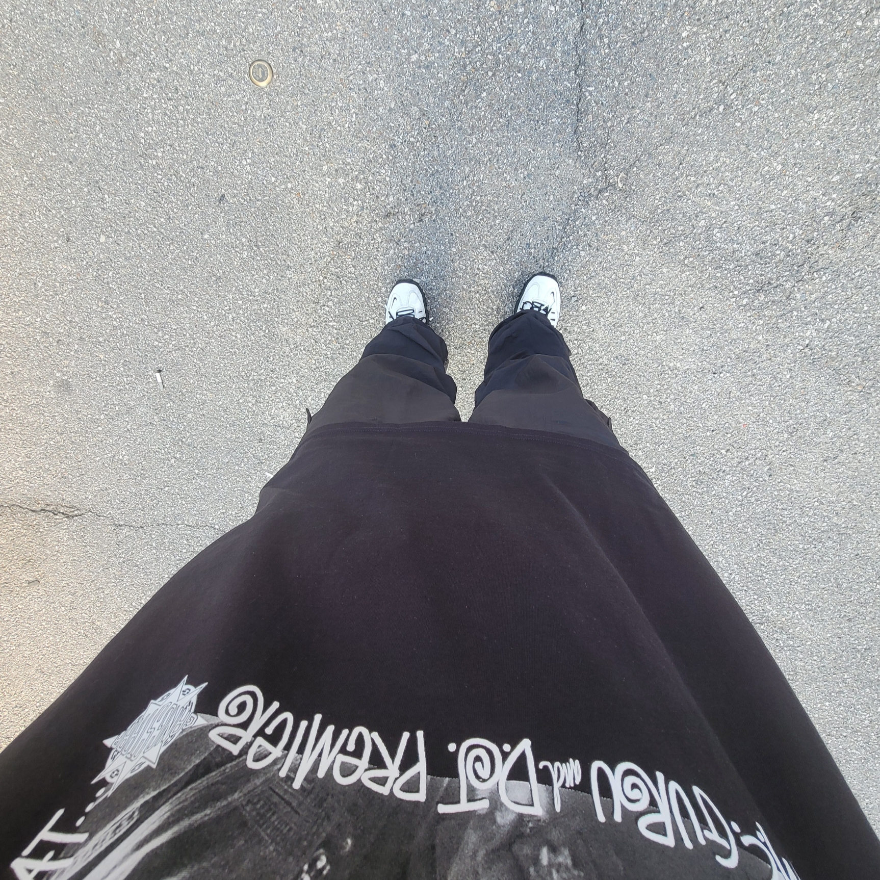 Stussy x Gang Starr Take It Personal T-Shirt Black, Nike x Ambush Air Adjust Force SP Summit White and Black 착용 스타일
