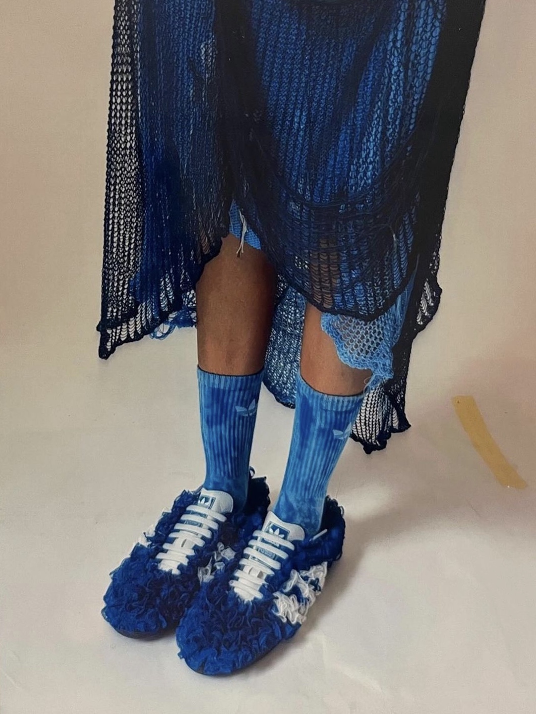 Caroline Hu x Adidas Women Samba Lace Blue - 24FW 착용 스타일 - 1