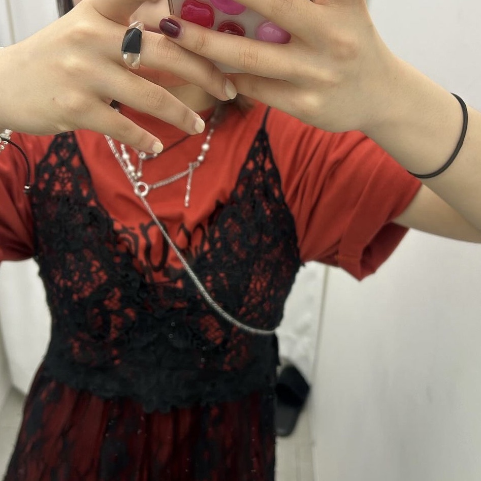 Nff Cascade Pearl Necklace 착용 스타일