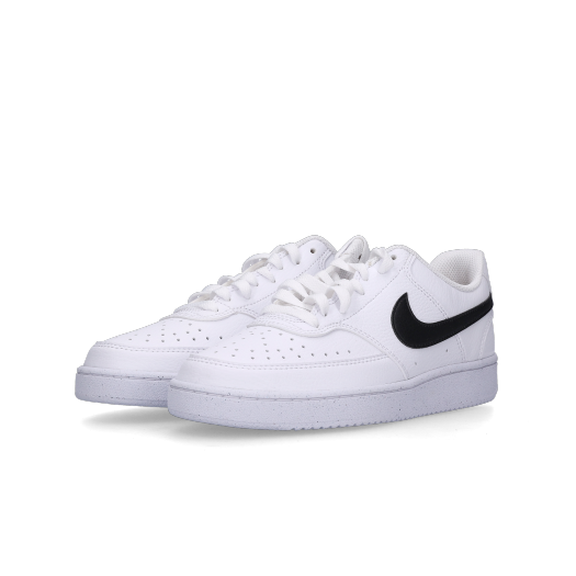 (W) Nike Court Vision Low Next Nature White Black