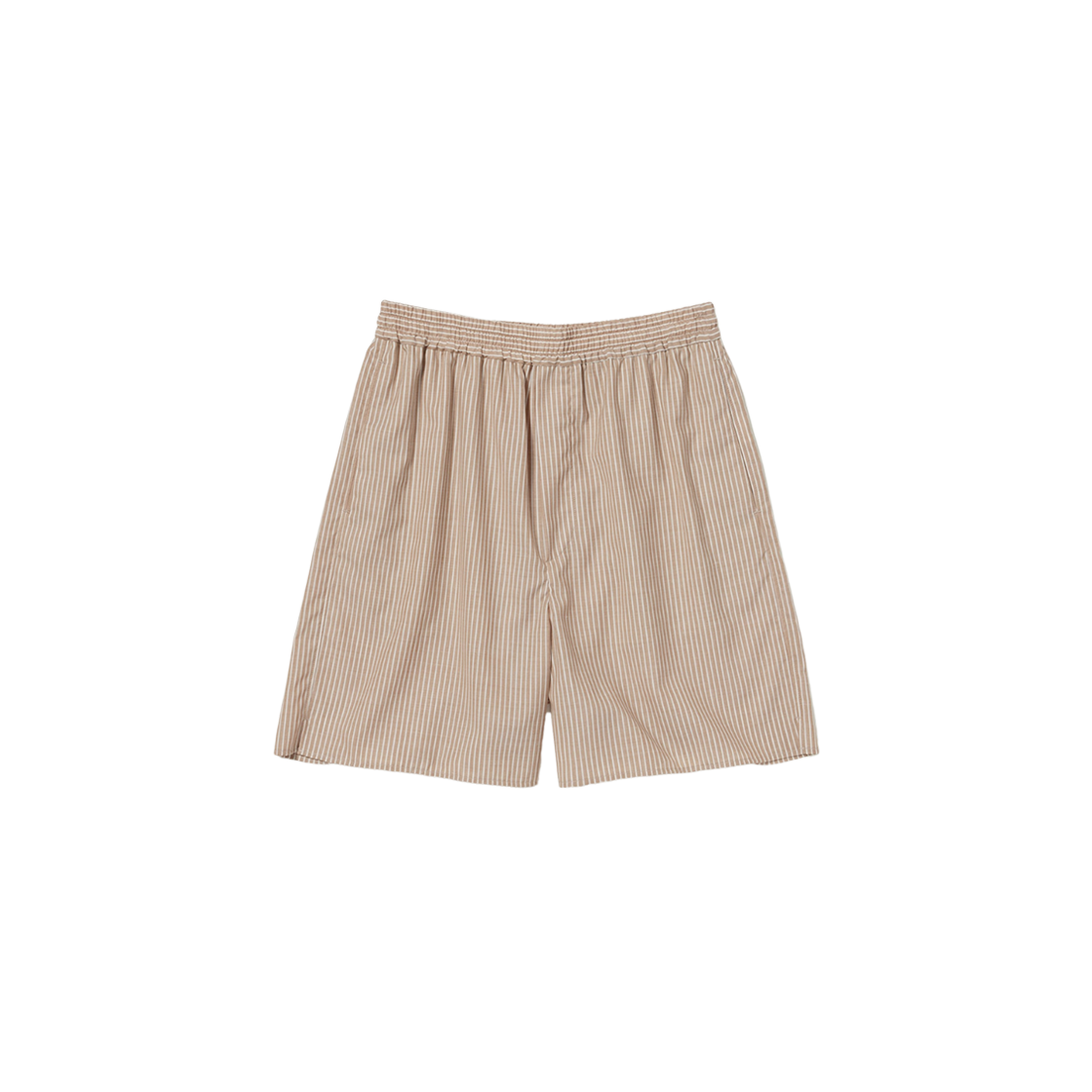 (W) Auralee Super Fine Wool Stripe Shorts Light Brown Stripe 상세 이미지 1