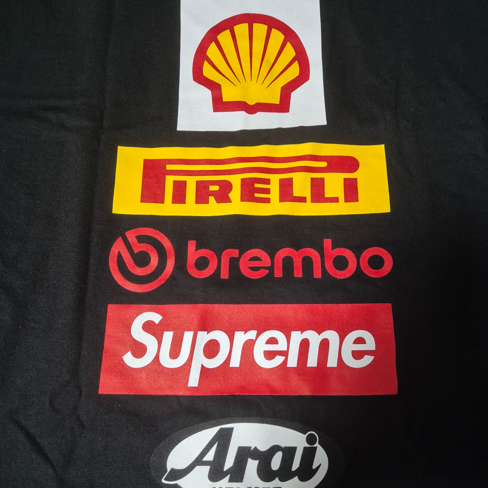 Supreme x Ducati Logos T-Shirt Black - 24SS 착용 스타일 - 1