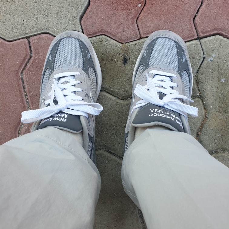 New Balance 993 Made in USA Grey - D Standard 착용 스타일 - 1