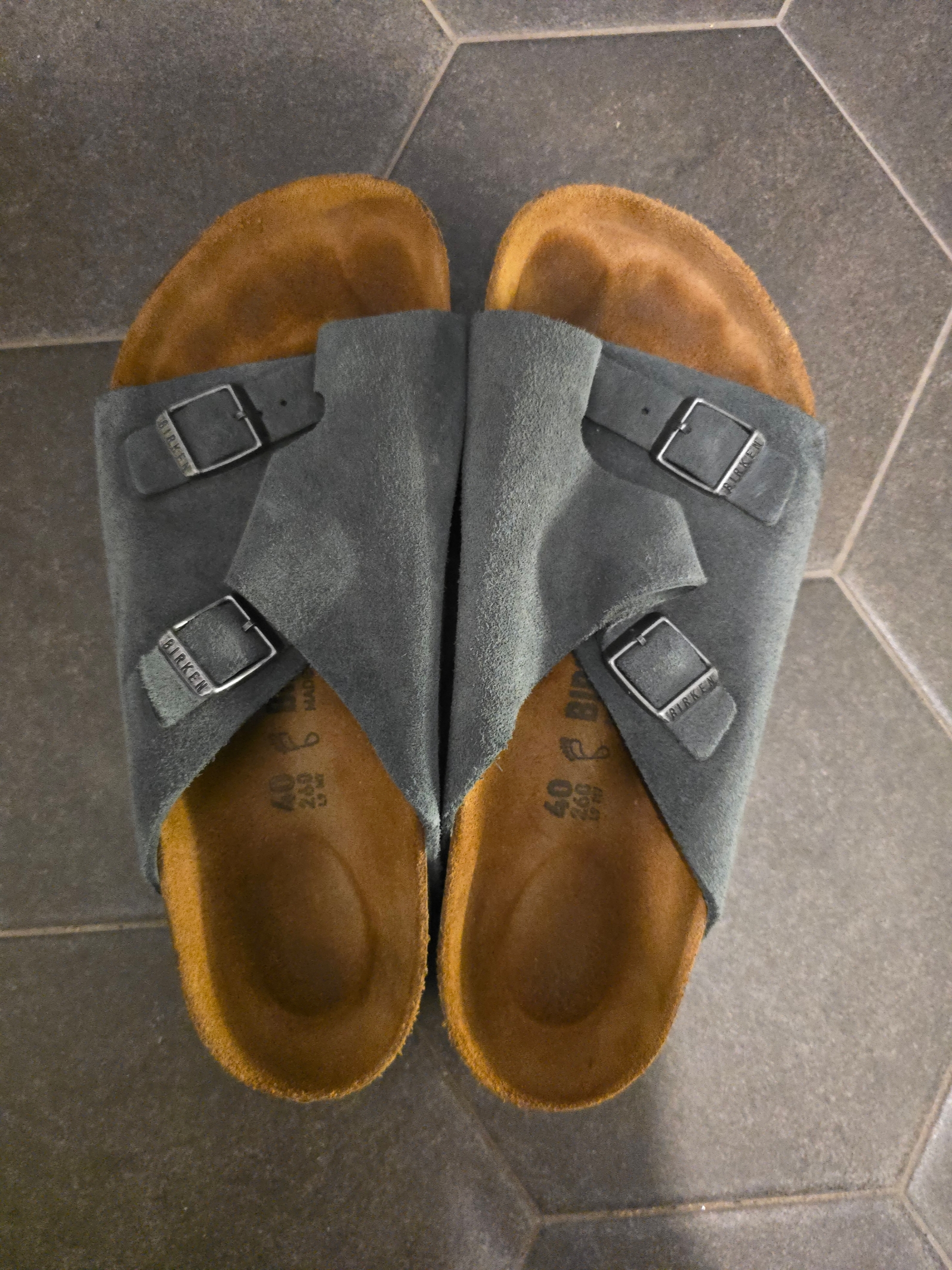 Birkenstock Zurich Original Footbed Stone - Regular 착용 스타일