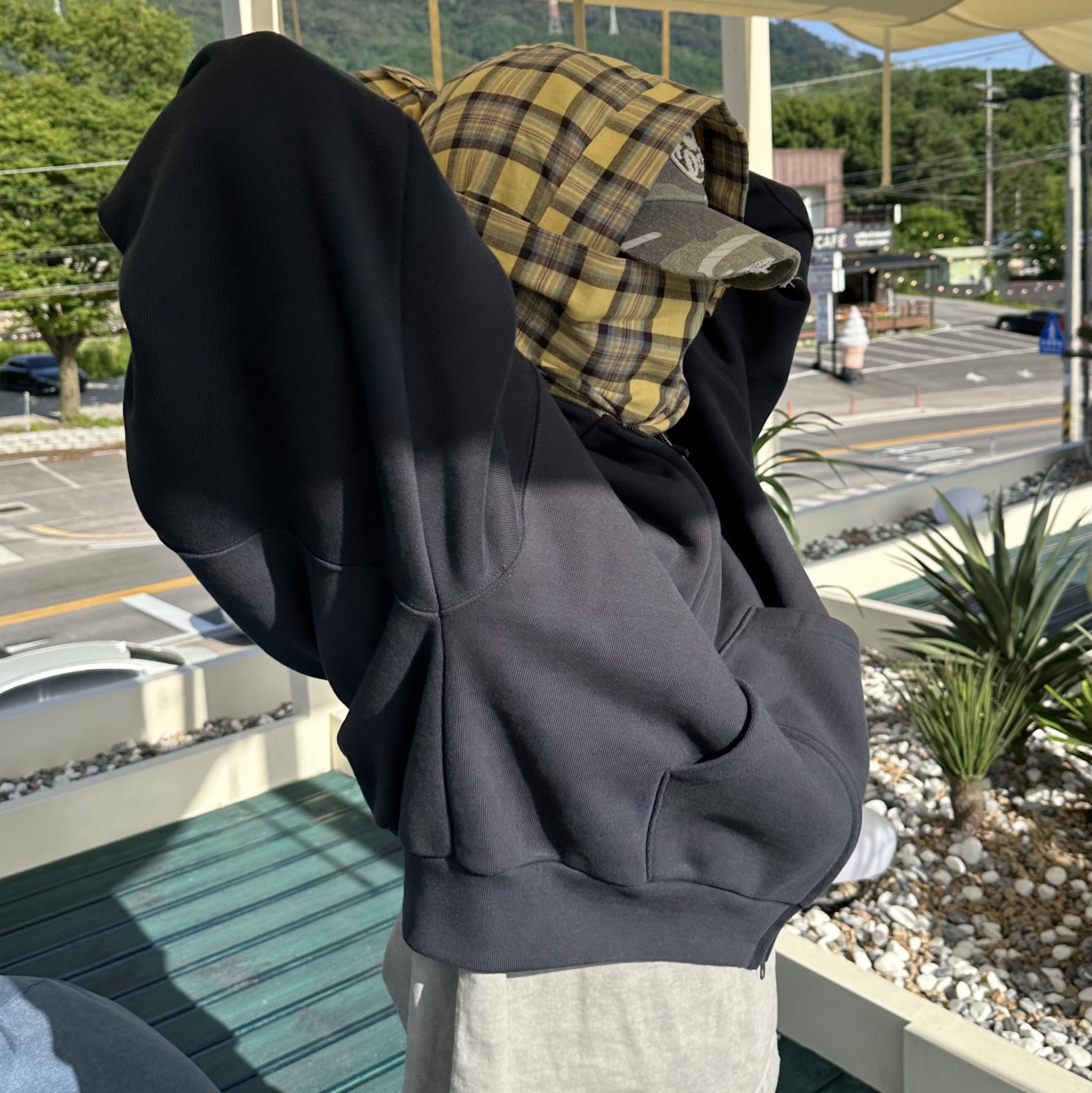 ETCE Ghost Cap Washed Camo 착용 스타일 - 3