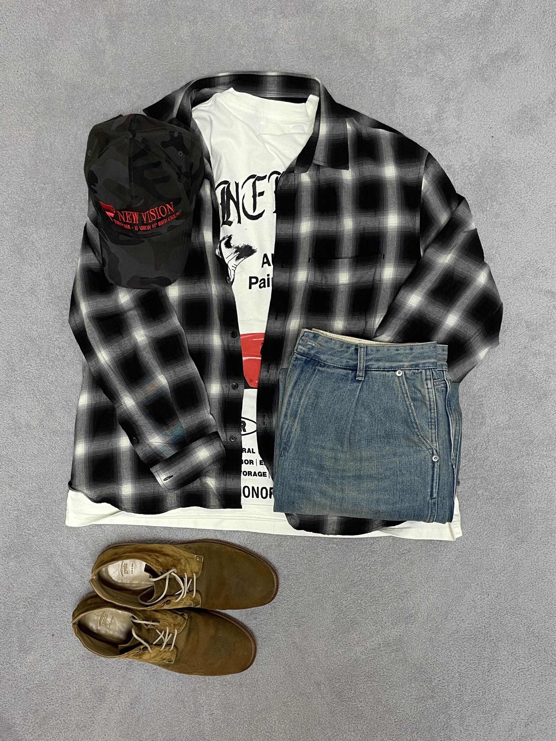 Honor the Gift Inner City Auto Service SS Tee Bone 착용 스타일 - 6