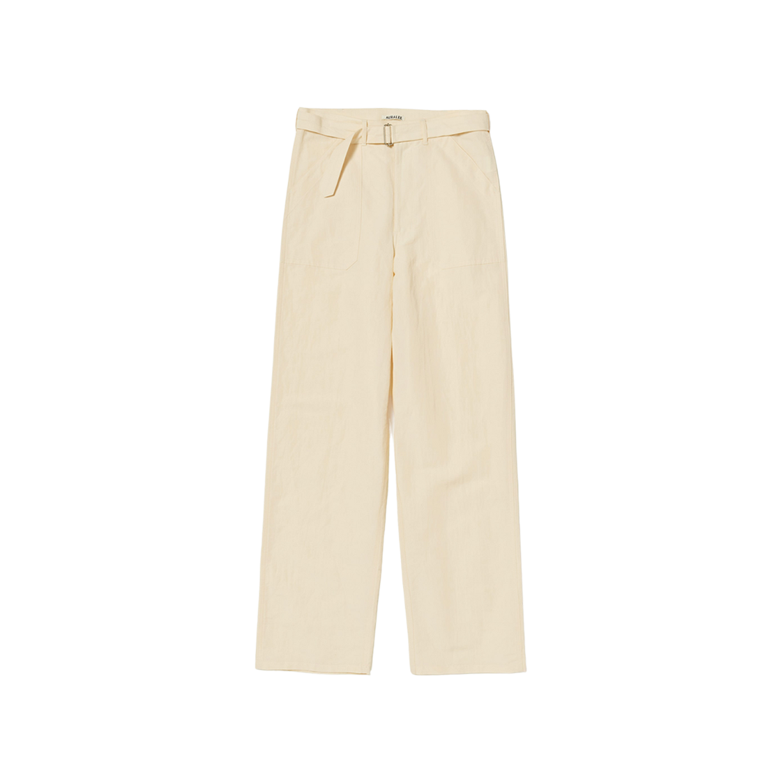 (W) Auralee High Density Finx Linen Weather Pants Ecru 상세 이미지 1