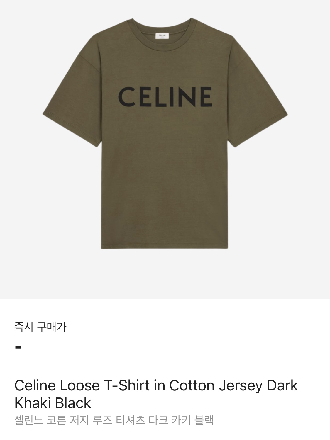 Celine Tracksuit Jacket in Double Face Jersey Black, Celine Loose T-Shirt in Cotton Jersey Dark Khaki Black 착용 스타일 - 3