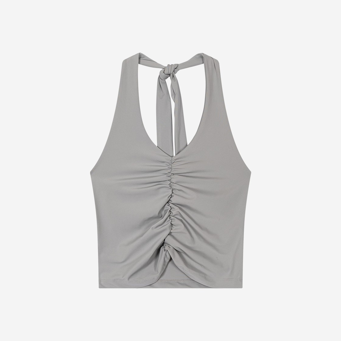 Porta Shirring Span Halter Neck Top Grey 상세 이미지 1