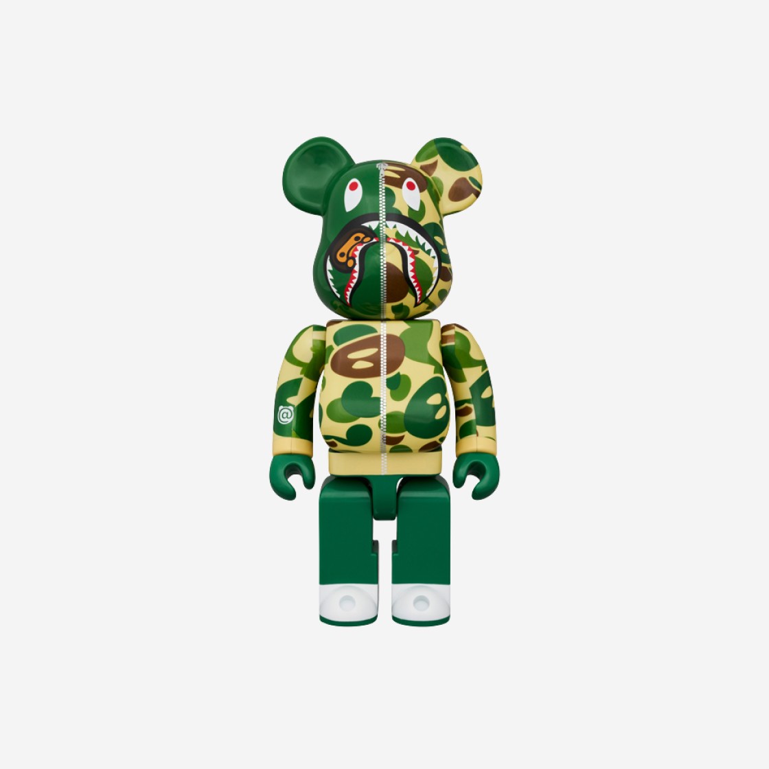 Bearbrick x BAPE Baby Milo Camo Shark 100% & 400% Set Green 상세 이미지 2