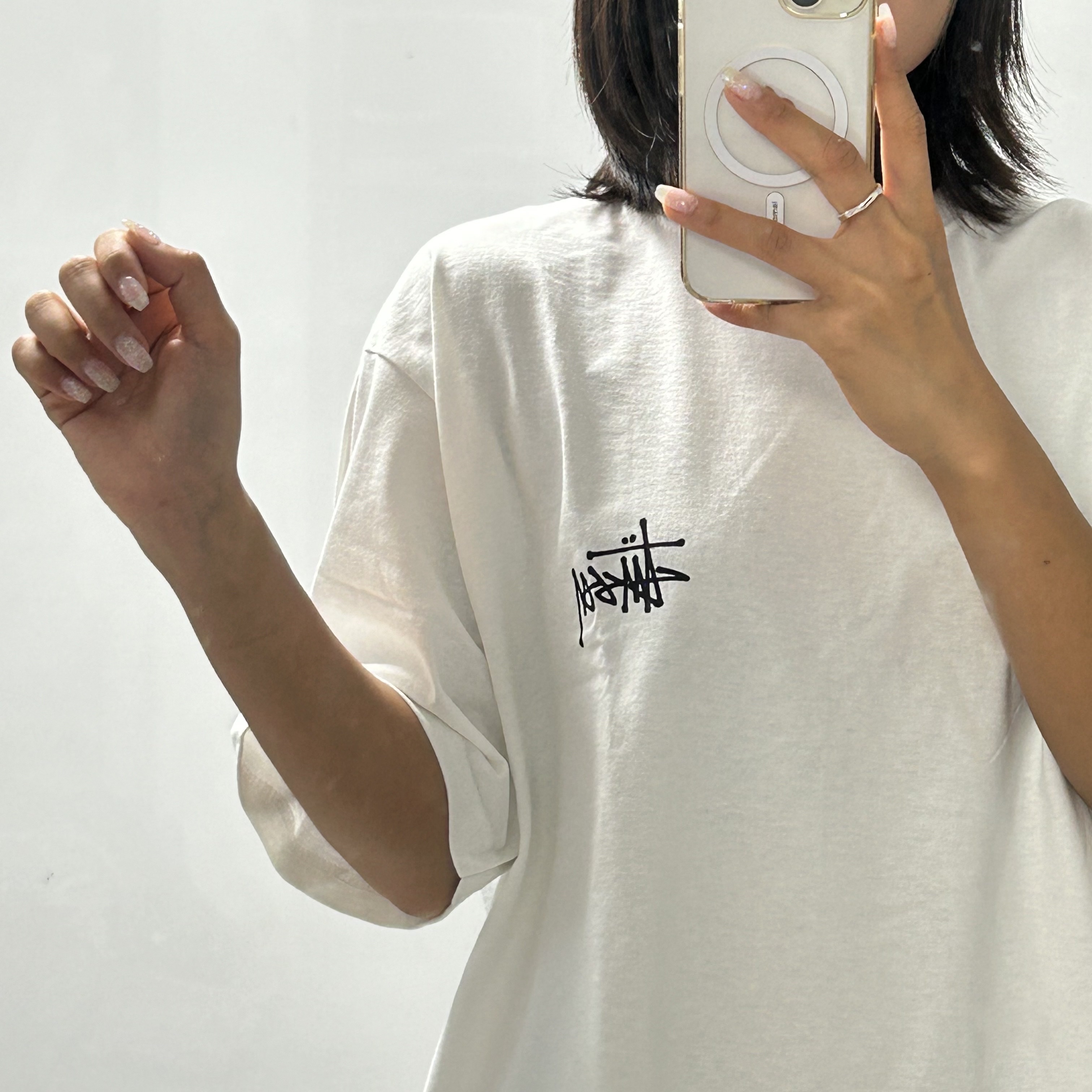Stussy Basic Stussy T-Shirt White 2024, 2025 착용 스타일