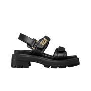 (W) Dior Dioract Platform Sandal Lambskin Black