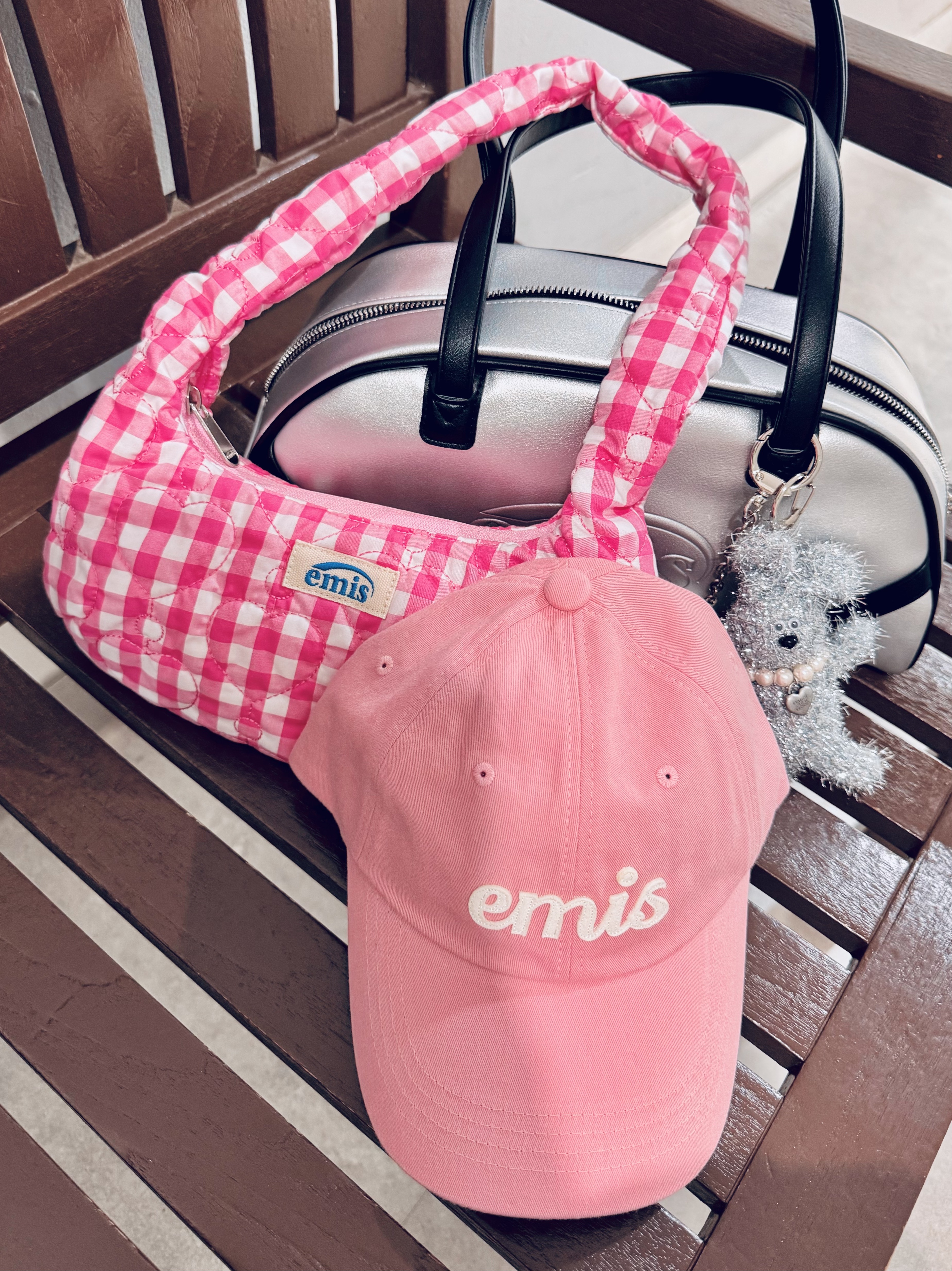 (W) Hunter Play Tall Wellington Rain Boots Cast, Emis Ball Cap Pouch Keyring Pink 착용 스타일 - 5