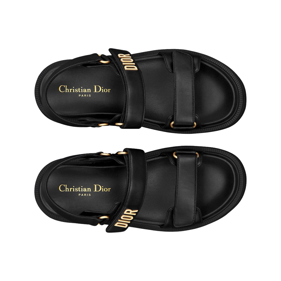 (W) 디올 리비에라 디올액트 플랫폼 샌들 램스킨 블랙((W) Dior Dioract Platform Sandal Lambskin Black) - 2