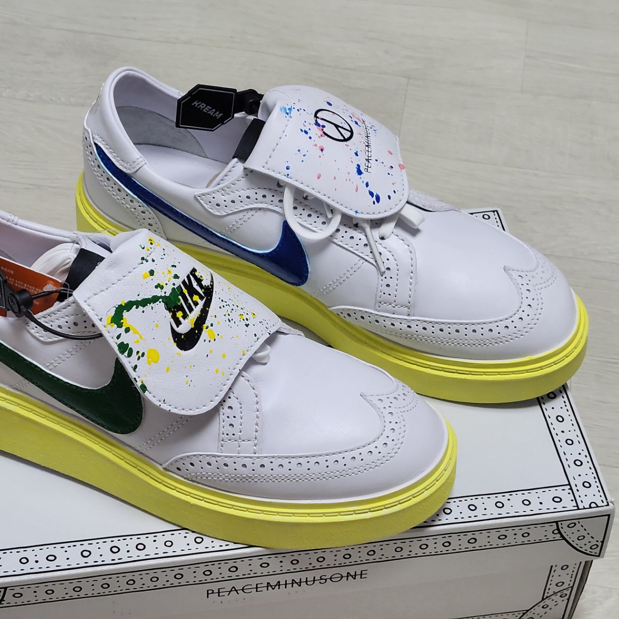 Nike x Peaceminusone Kwondo1 White 착용 스타일 - 2