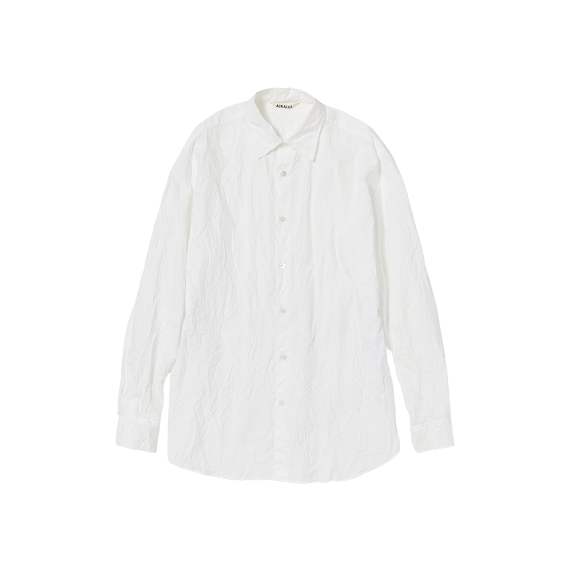 (W) Auralee Wrinkled Washed Finx Twill Shirt White 상세 이미지 1