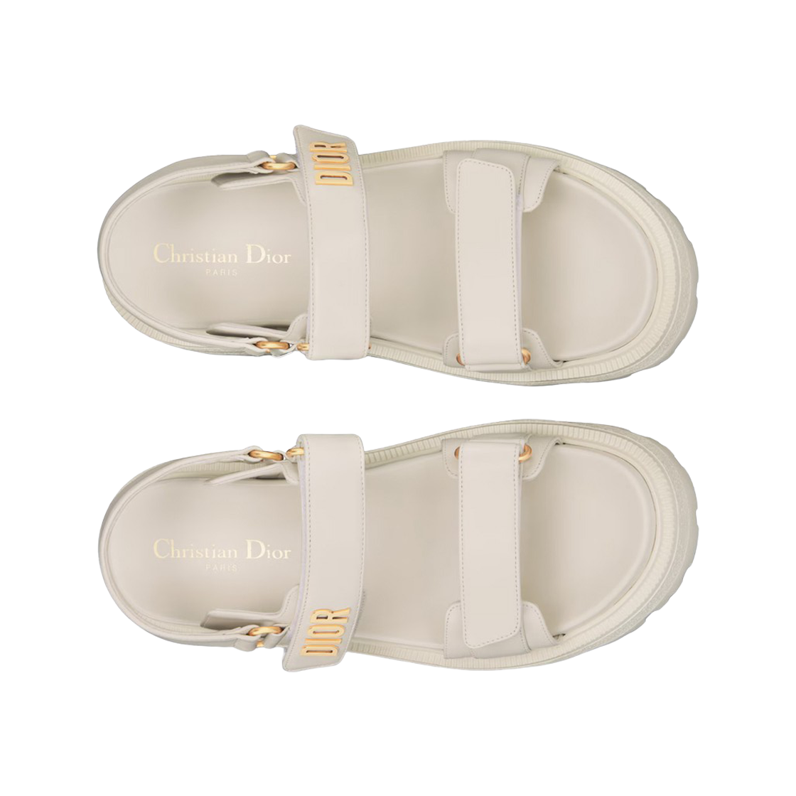 (W) 디올 리비에라 디올액트 플랫폼 샌들 램스킨 화이트((W) Dior Dioract Platform Sandal Lambskin White) - 2