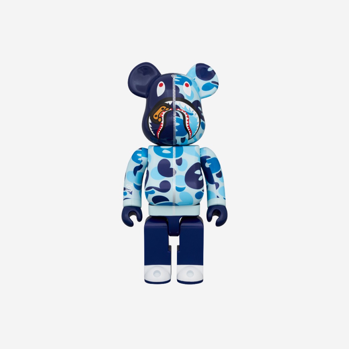 Bearbrick x BAPE Baby Milo Camo Shark 100% & 400% Set Blue 상세 이미지 2