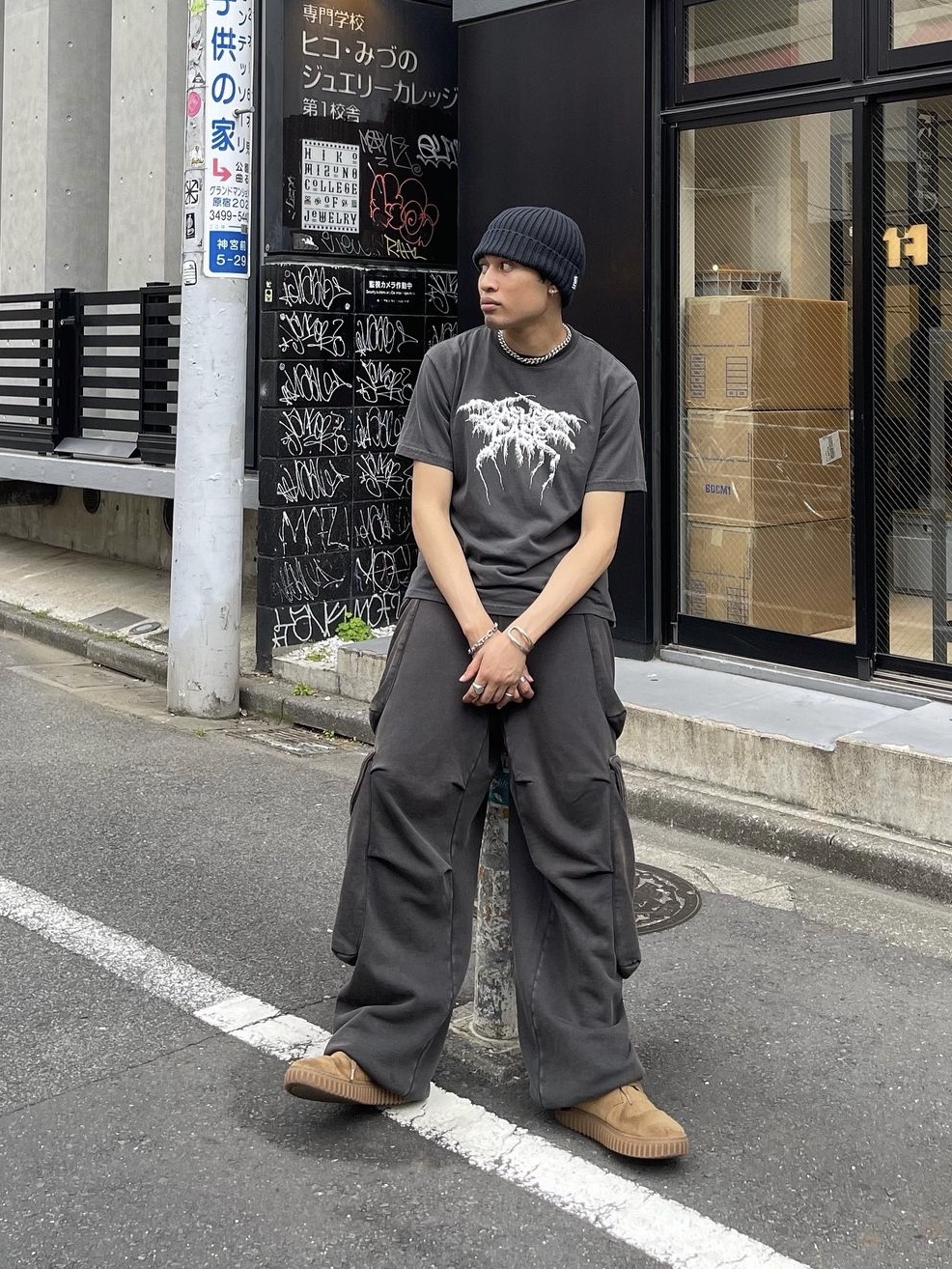 Basketcase Metal V1 Tee Vintage Black, Entire Studios Heavy Gocar Ink - 24FW 착용 스타일 - 3