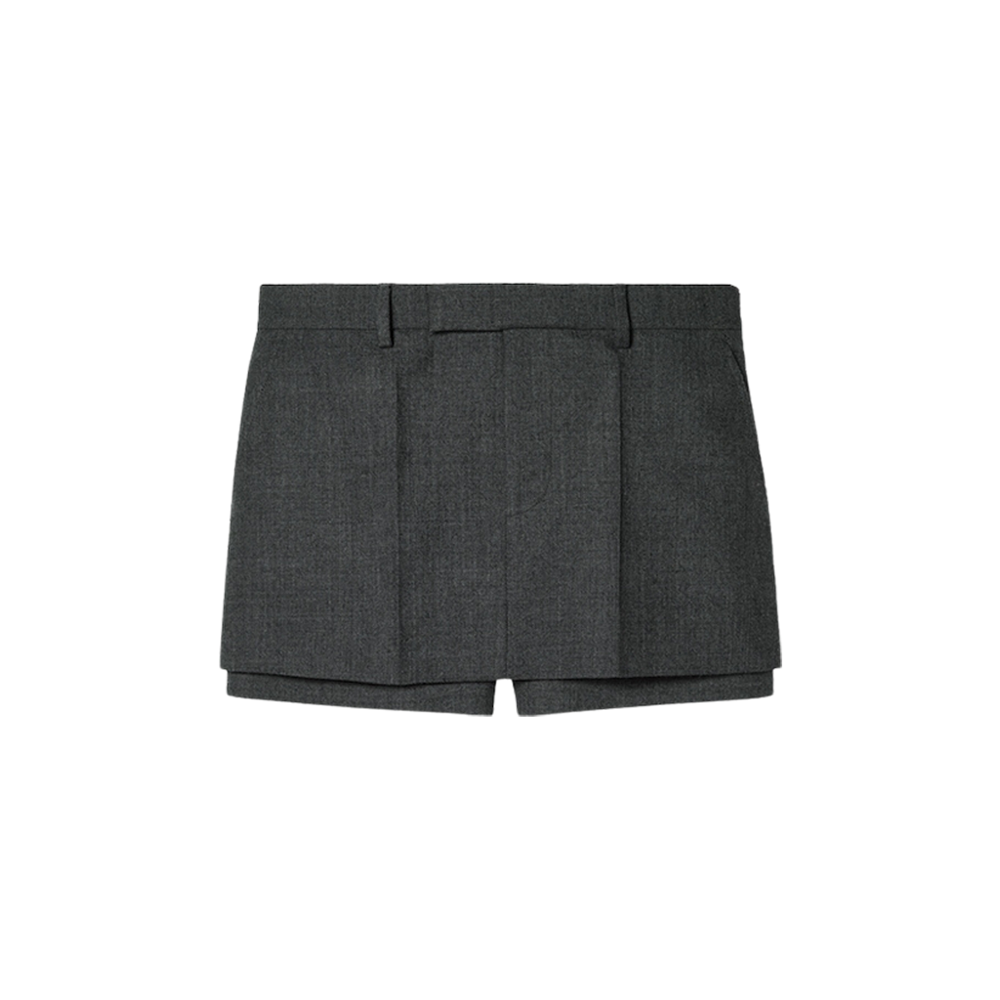 (W) Gucci Wool Grisaille Mini Skort Grey 상세 이미지 1