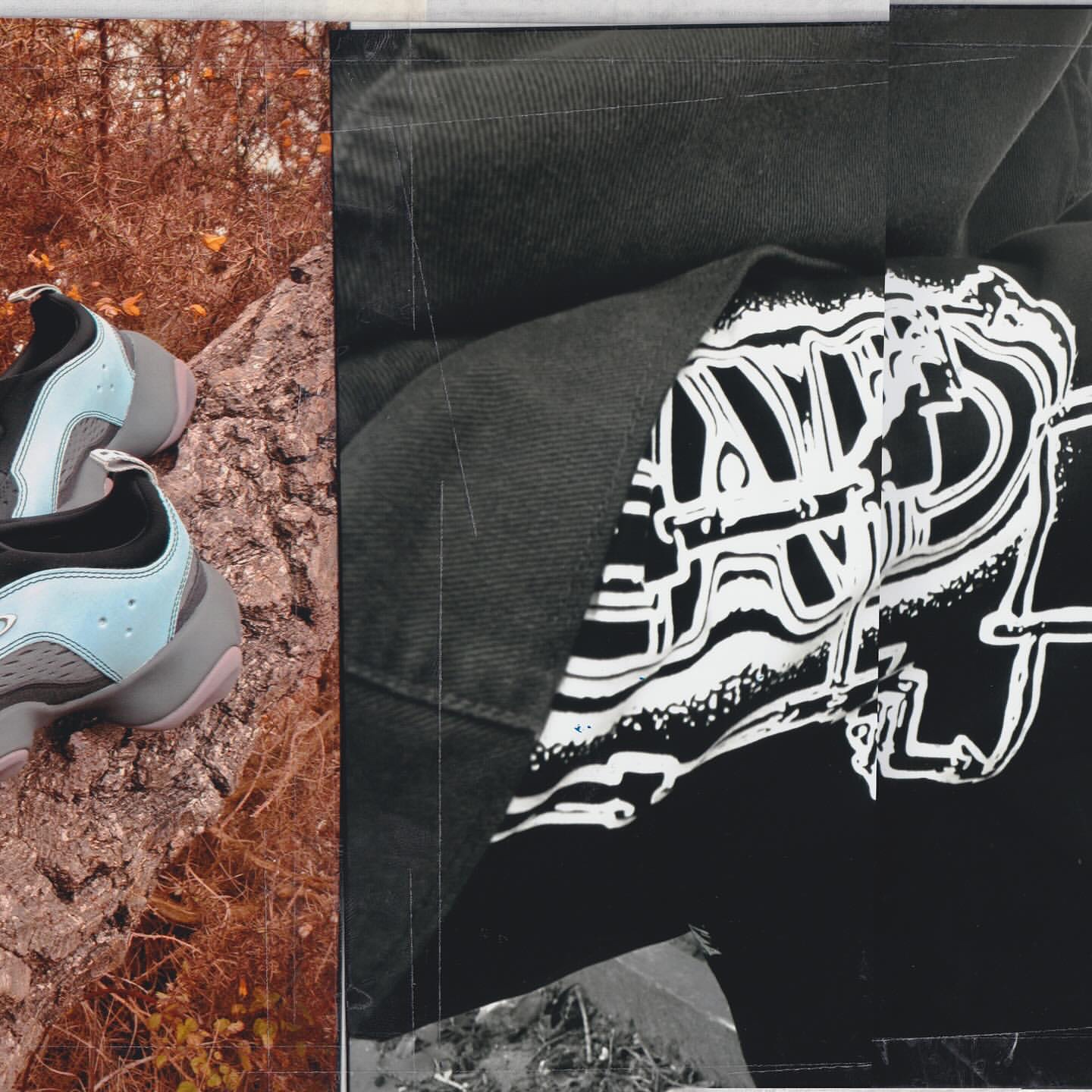 Oakley Factory Team x Brain Dead Ostrich Flesh Sandal Stone Blue Black 착용 스타일 - 2