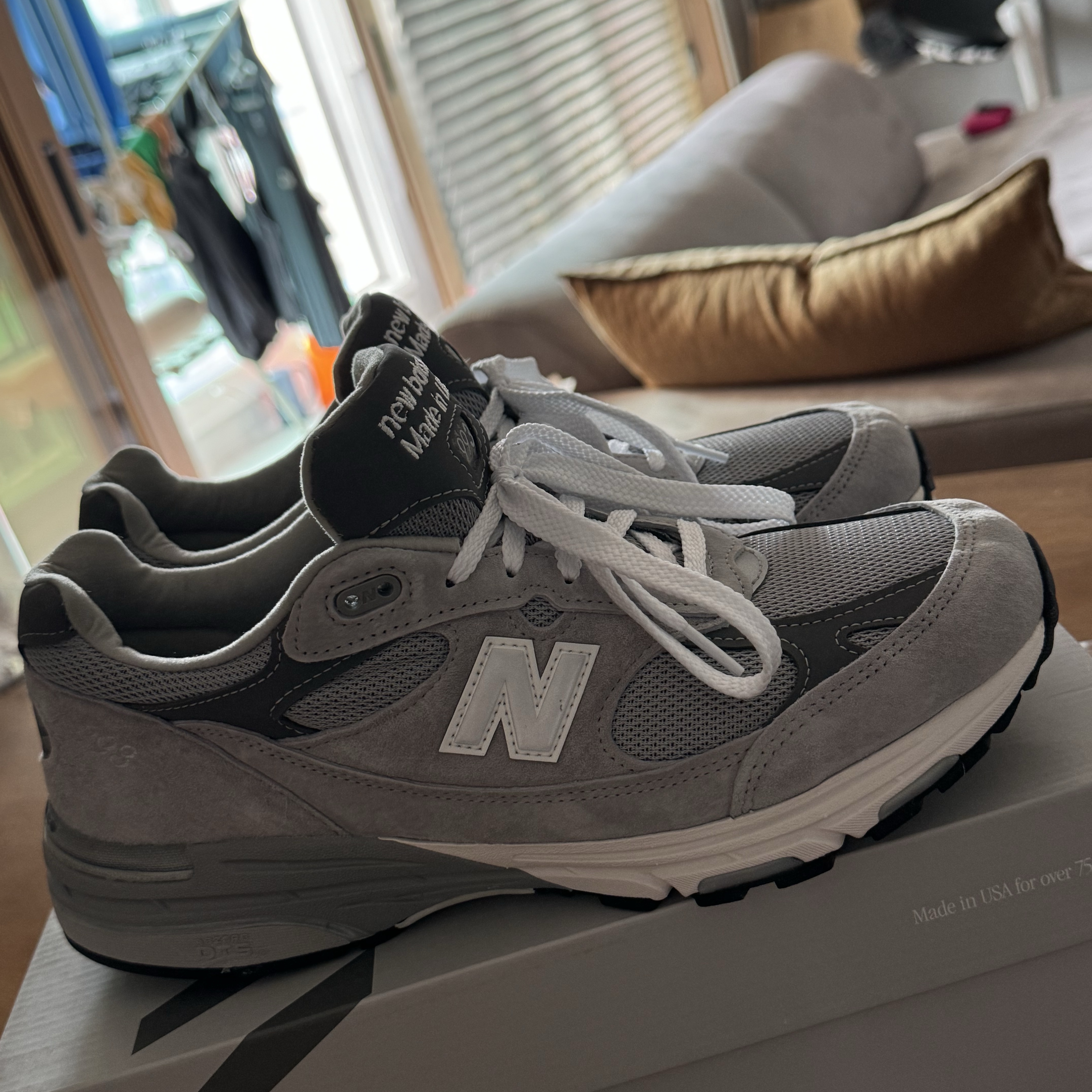 New Balance 993 Made in USA Grey - D Standard 착용 스타일