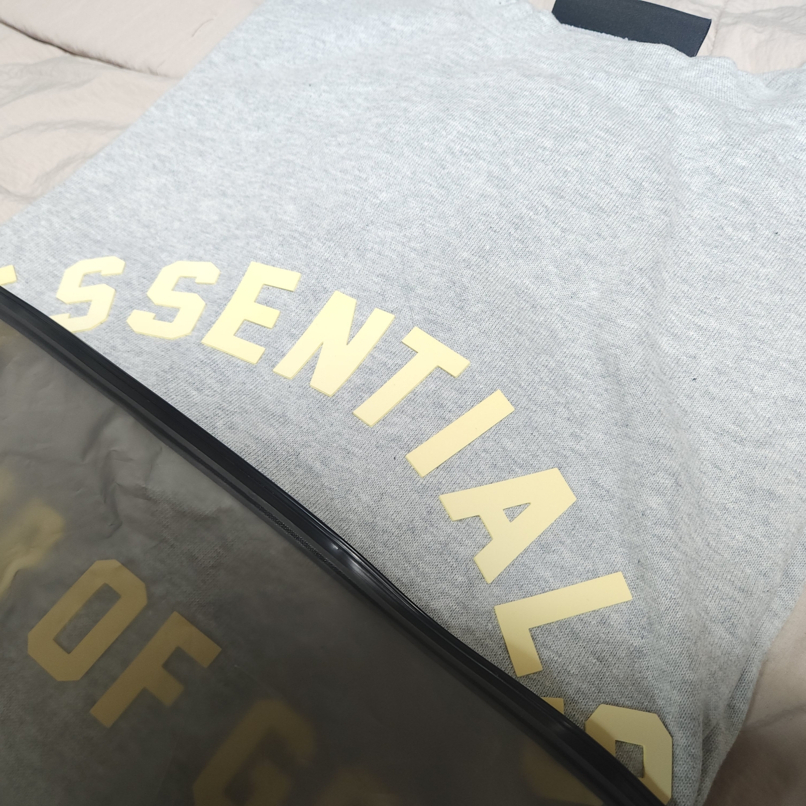 Essentials Heavy Jersey Crewneck T-Shirt Light Heather Grey - 24SS 착용 스타일