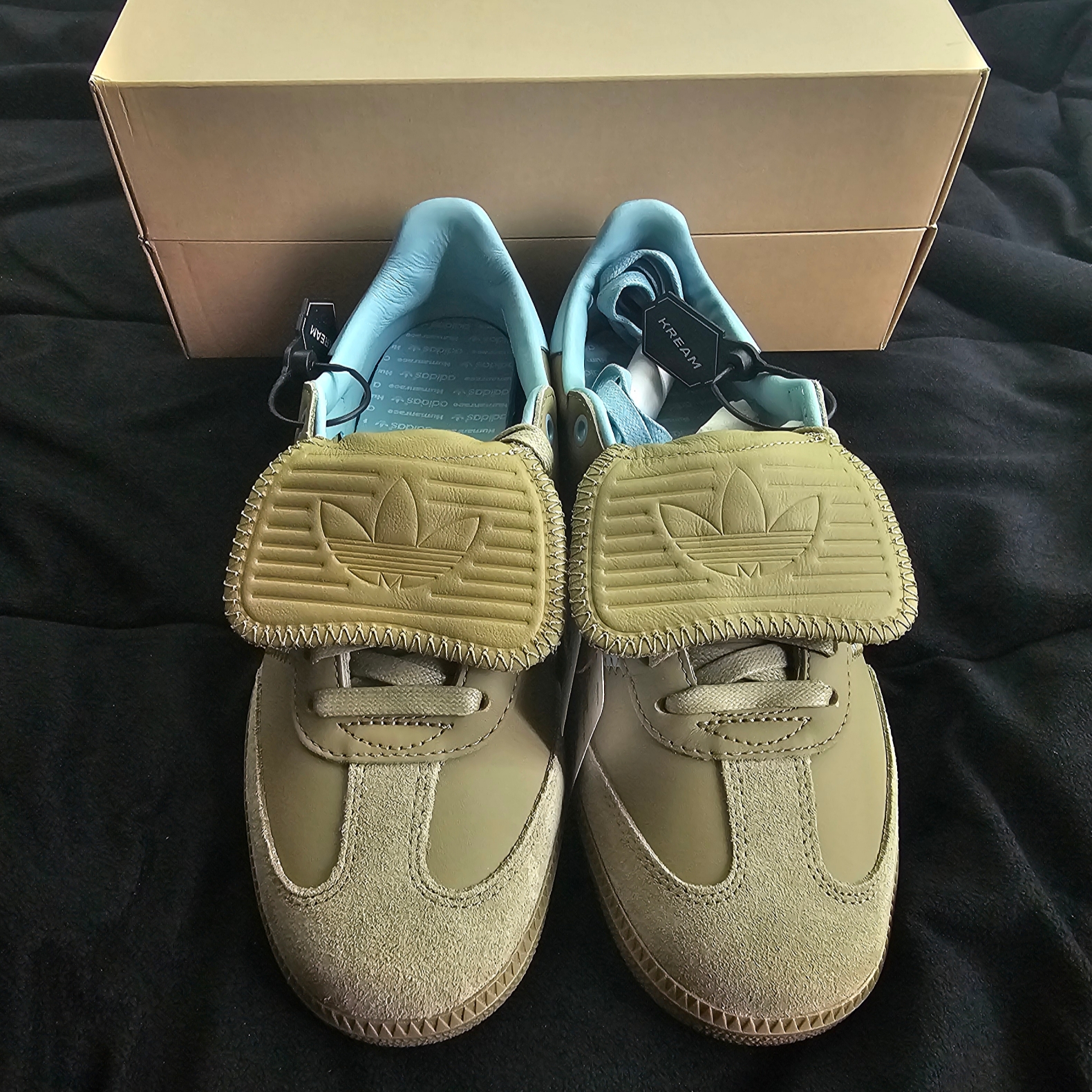 Adidas x Pharrell Williams Humanrace Samba Orbit Green Ash Grey 착용 스타일 - 2