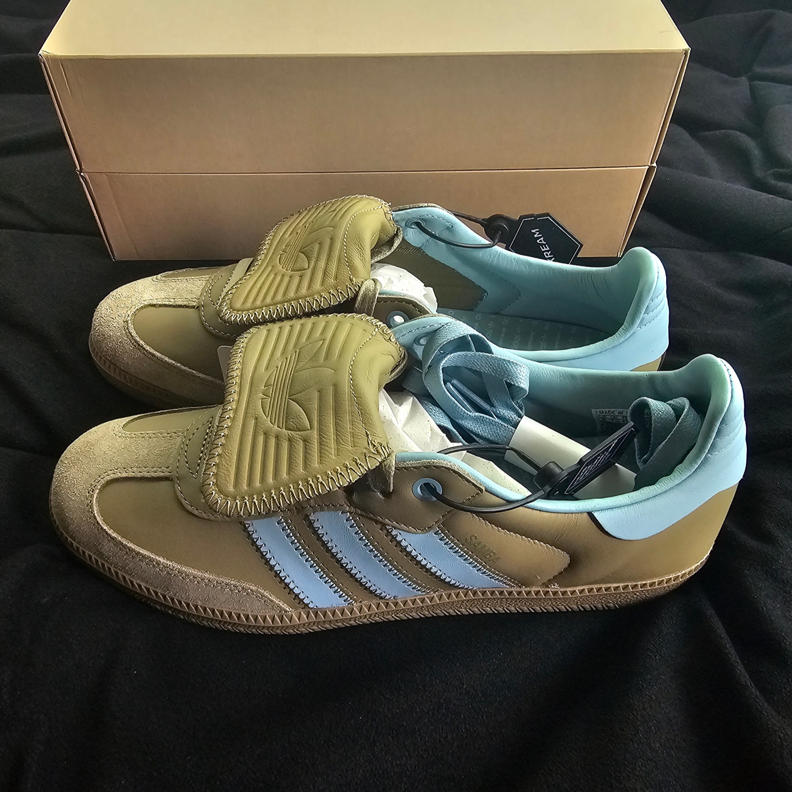 Adidas x Pharrell Williams Humanrace Samba Orbit Green Ash Grey 착용 스타일 - 1