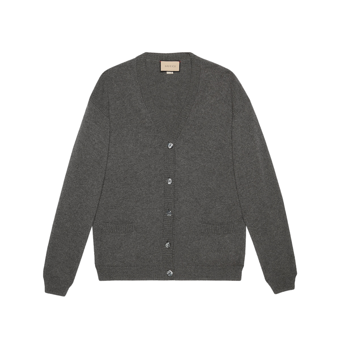 (W) Gucci Fine Cashmere Cardigan Dark Grey 상세 이미지 1