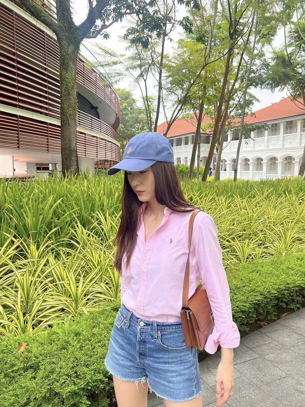 [30% 적립] Polo Ralph Lauren Cotton Chino Ball Cap Newport Navy, [30% 적립] Polo Ralph Lauren Classic Fit Garment Dyed Oxford Shirt White 착용 스타일 - 5