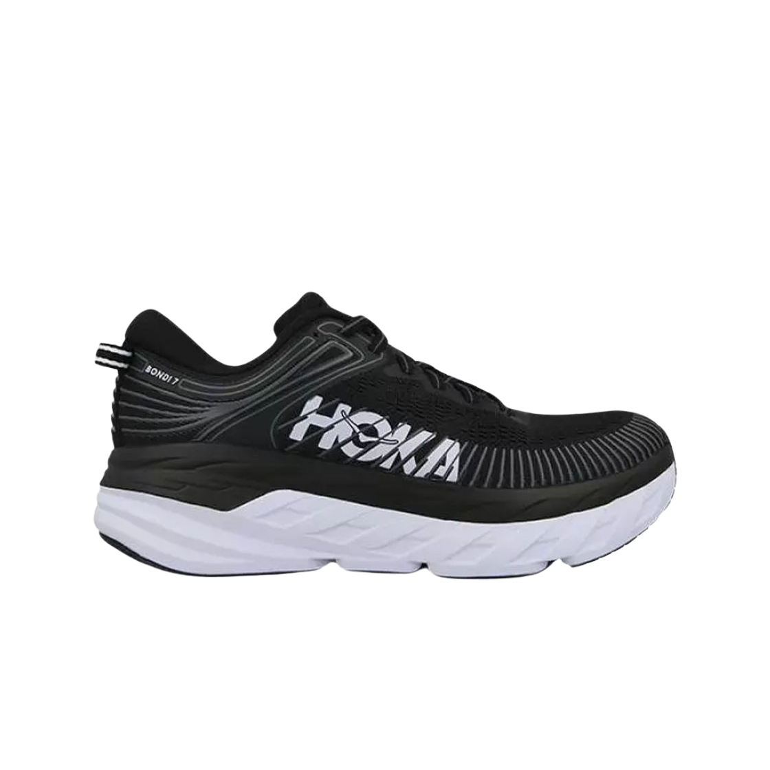 (W) Hoka Bondi 7 Black White 상세 이미지 1