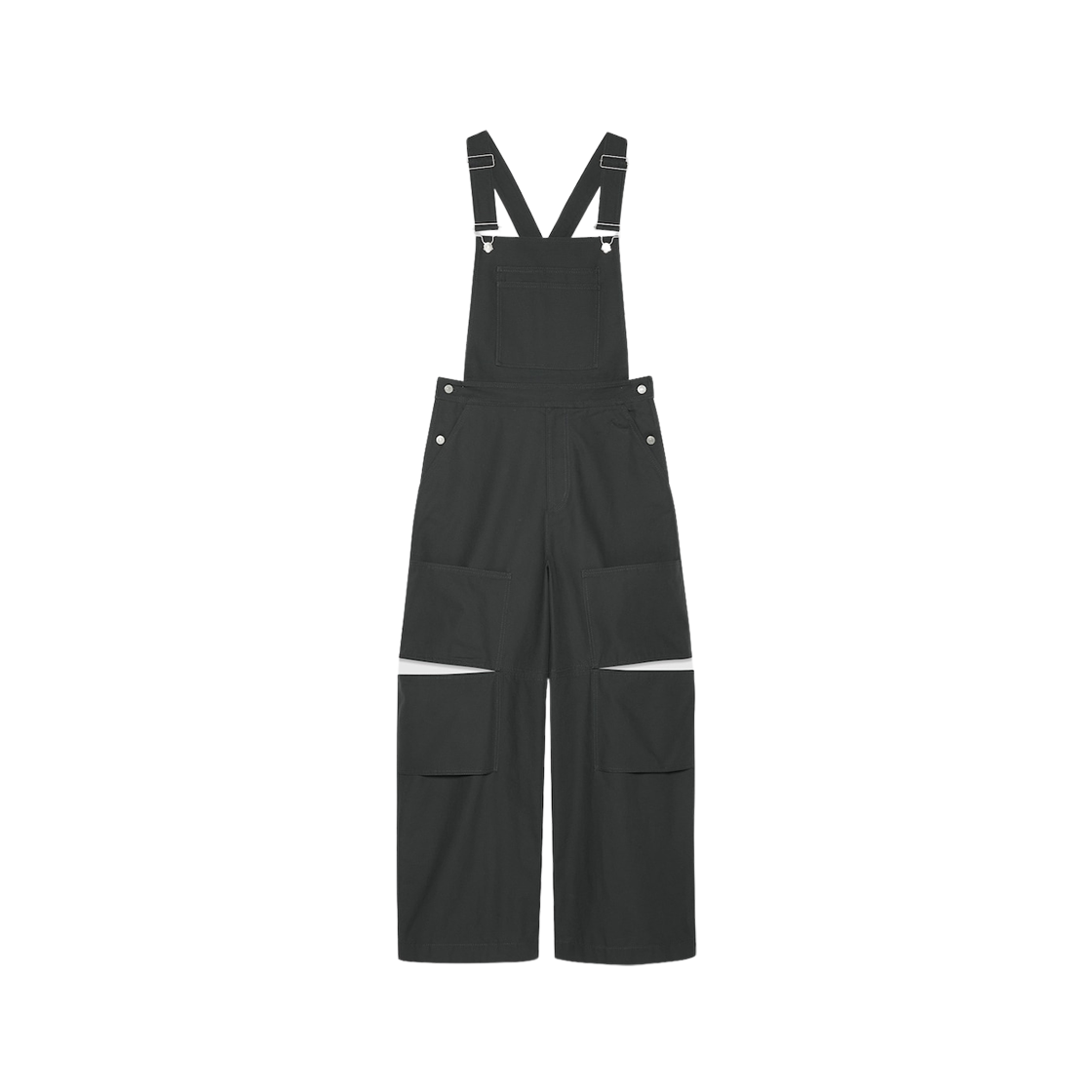 Gucci Cotton Dungarees with Patch Dark Grey 상세 이미지 1