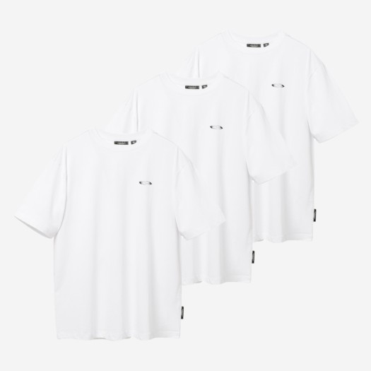 오프닝프로젝트 스몰 로고 티셔츠 3팩 화이트