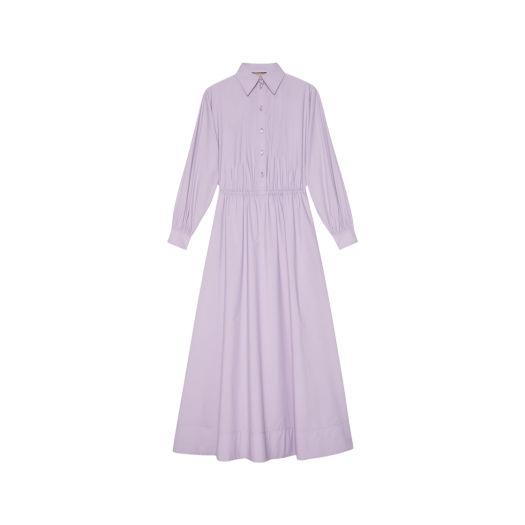 (W) 구찌 코튼 포플린 드레스 라일락