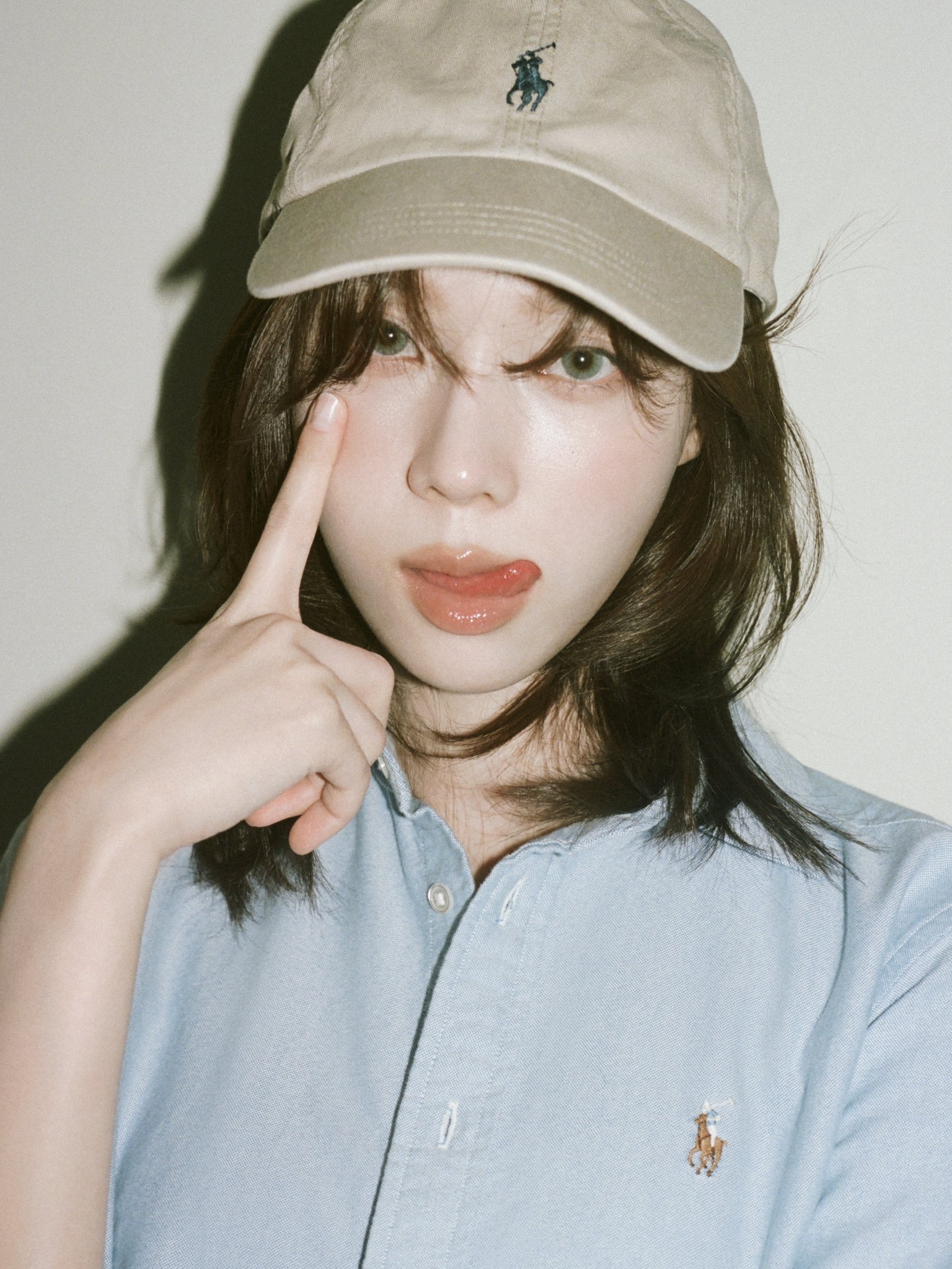 [30%적립] Polo Ralph Lauren Cotton Bucket Hat Navy, Polo Ralph Lauren Cotton Bucket Hat White 착용 스타일 - 8