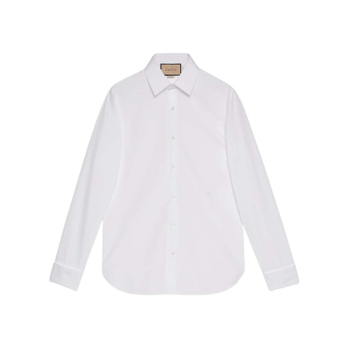 Gucci Cotton Poplin Shirt with Double G White 상세 이미지 1