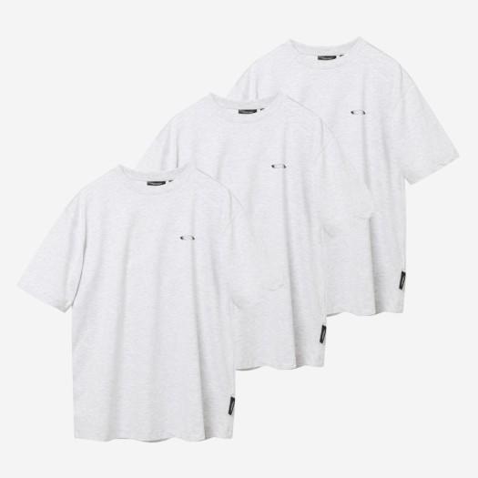 오프닝프로젝트 스몰 로고 티셔츠 3팩 멜란지 그레이