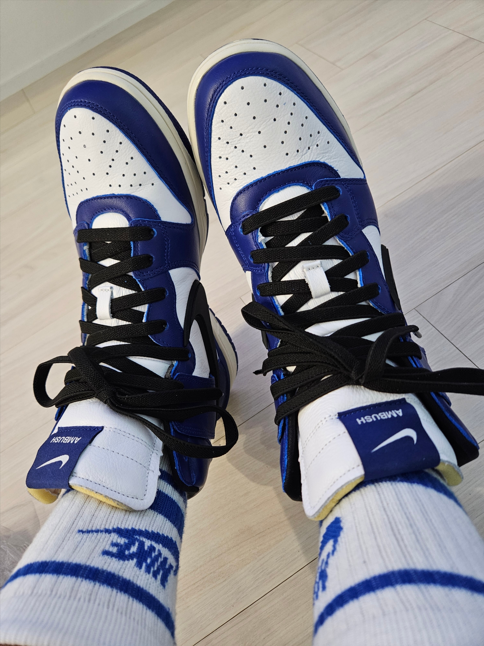 Nike x Ambush Dunk High Deep Royal Blue 착용 스타일