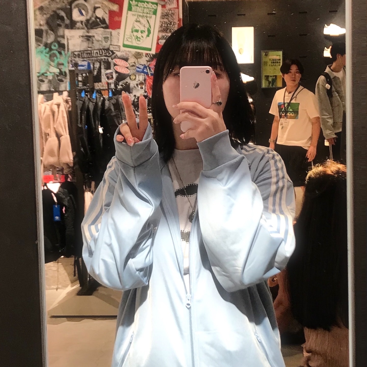 Adidas x Snidel Beckenbauer Track Jacket Ambient Sky - JP Sizing 착용 스타일