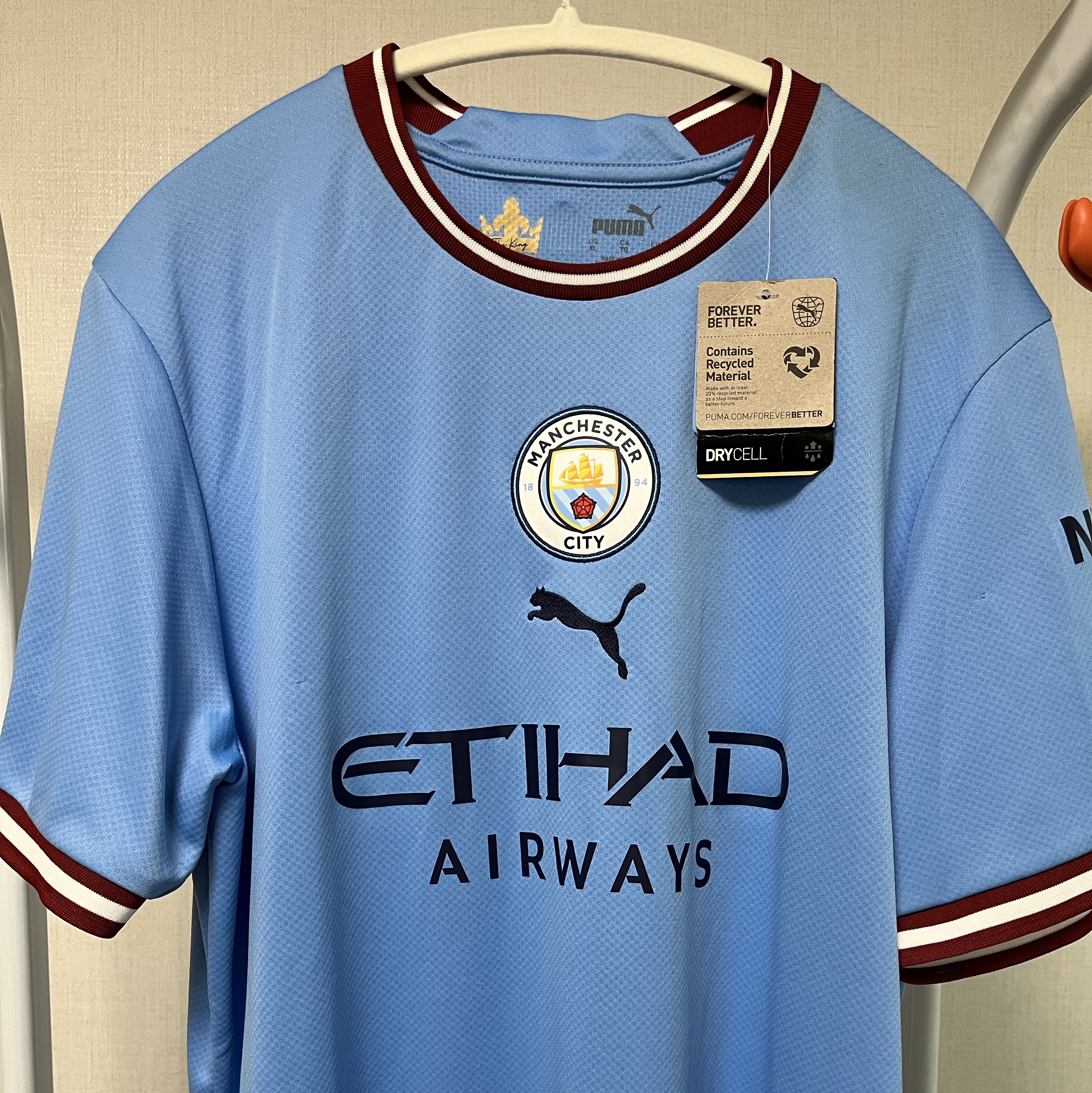 Puma Manchester City 2022/23 Commerative Jersey Team Light Blue (Non Marking Ver.) 착용 스타일
