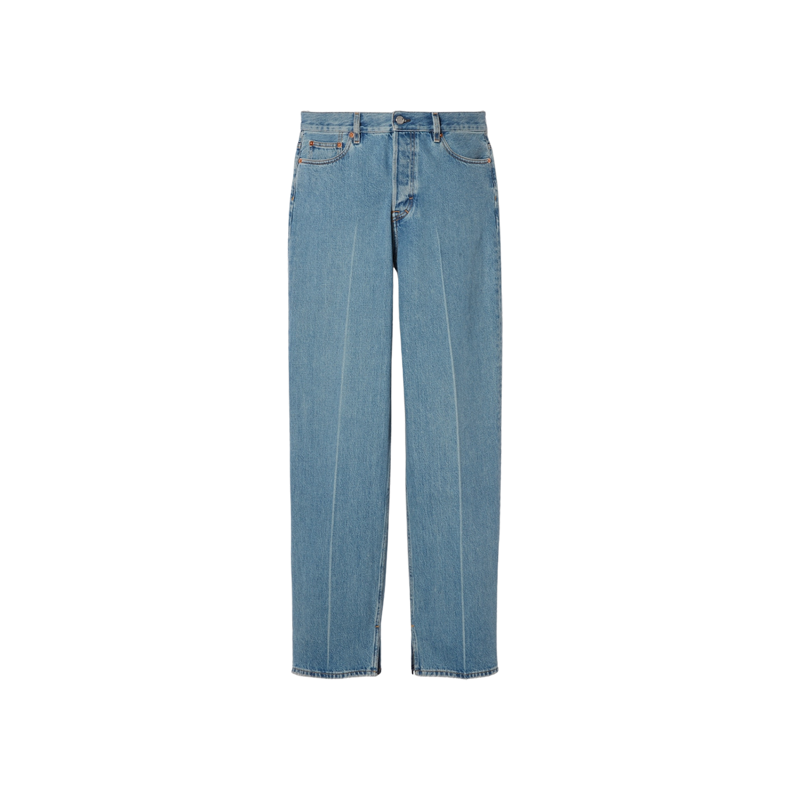 (W) Gucci Denim Trouser with Label Blue 상세 이미지 1