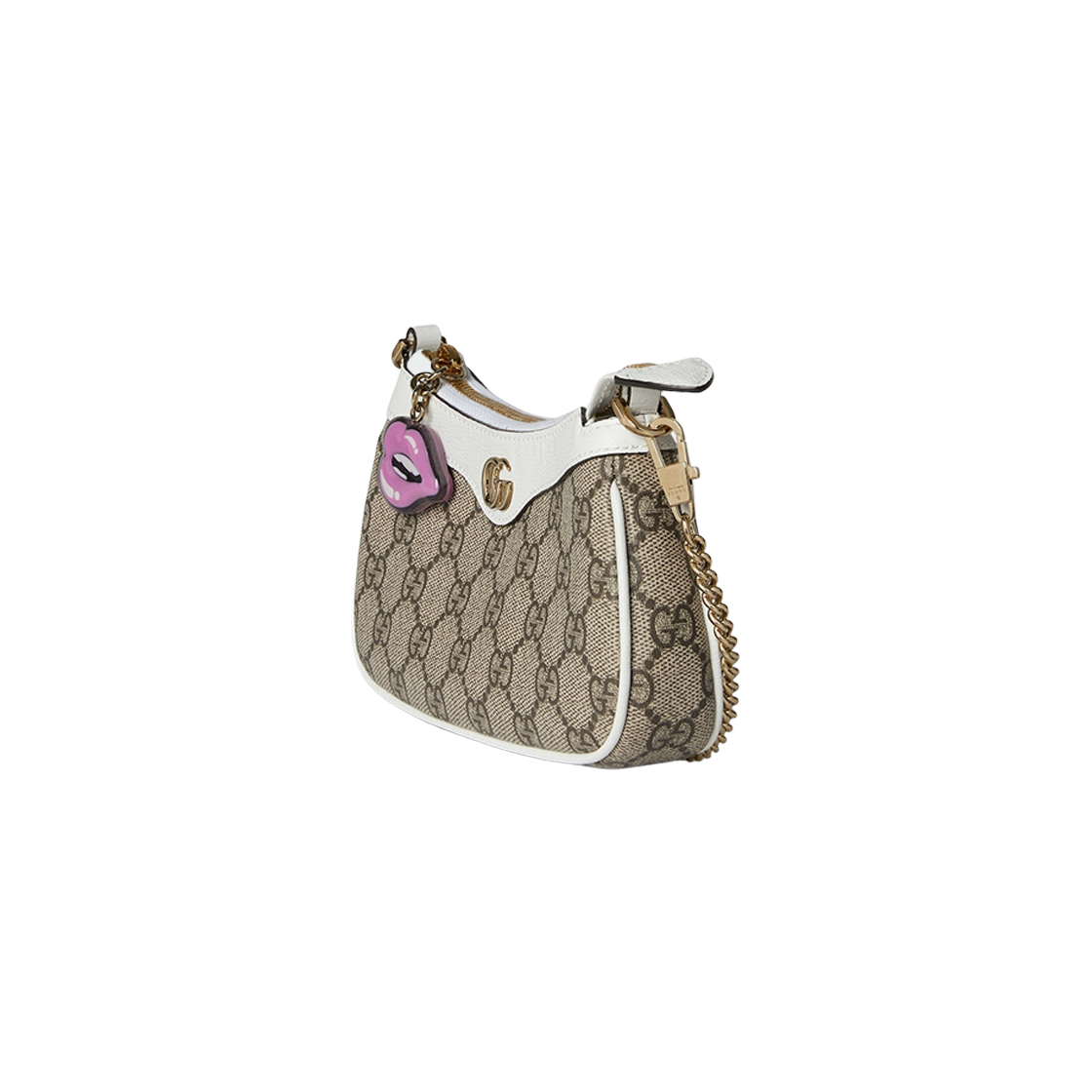 Gucci GG Super Mini Shoulder Bag with Charm Beige Ebony Supreme 상세 이미지 2