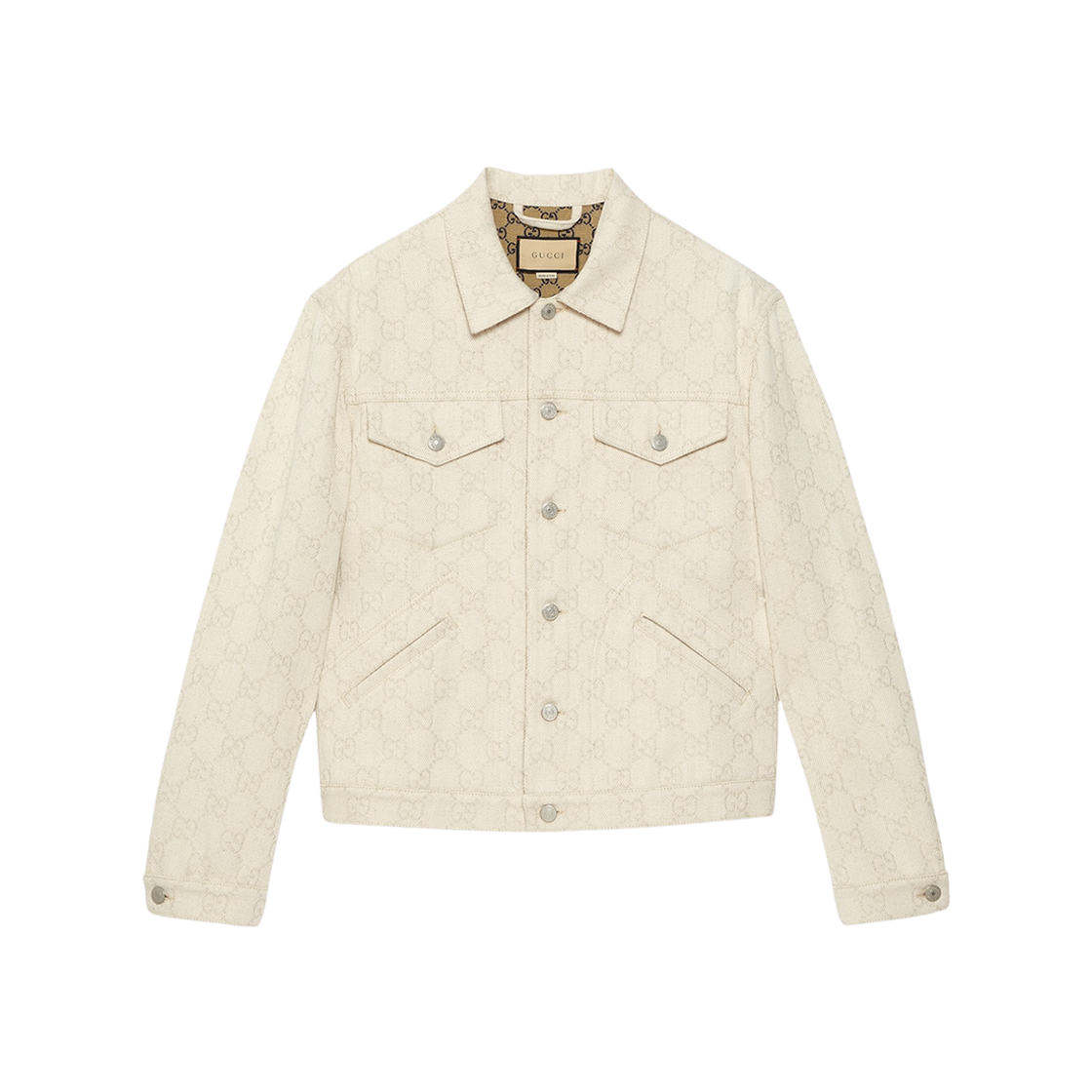 Gucci GG Cotton Jacquard Jacket Ivory 상세 이미지 1