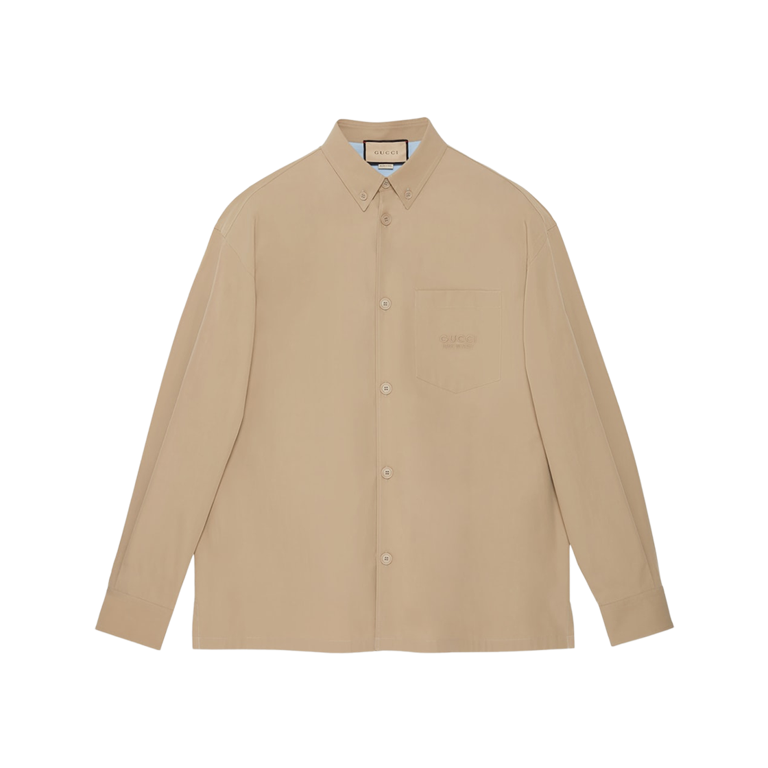 Gucci Heavy Cotton Poplin Shirt Beige 상세 이미지 1