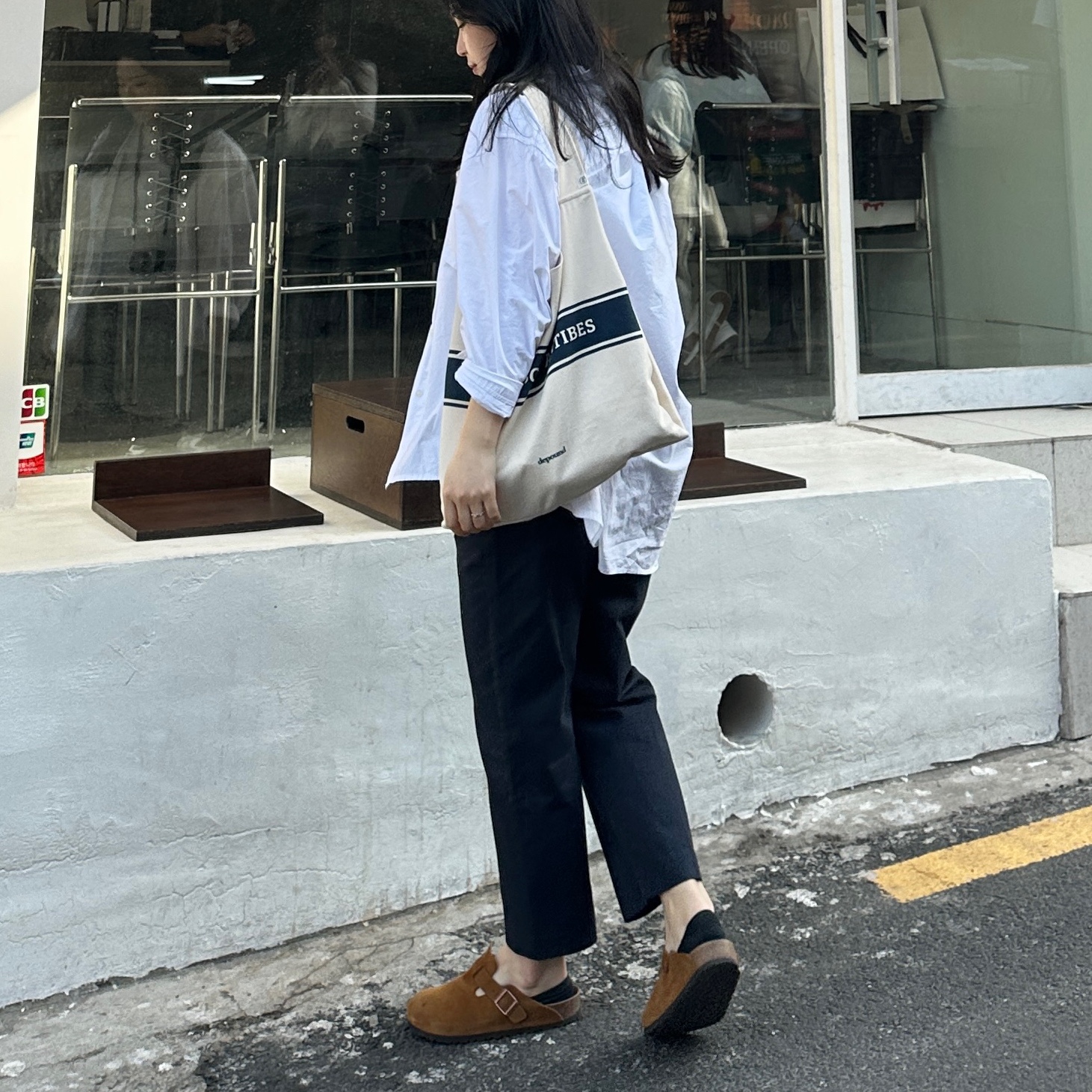 Birkenstock Boston Soft Footbed Mink - Regular 착용 스타일 - 4