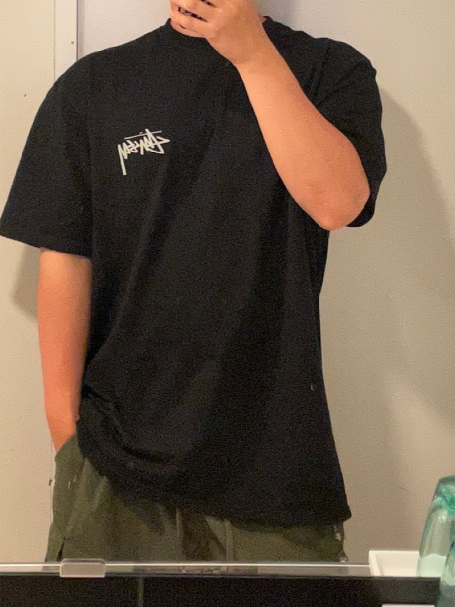 Stussy Landin T-Shirt Black 착용 스타일 - 2
