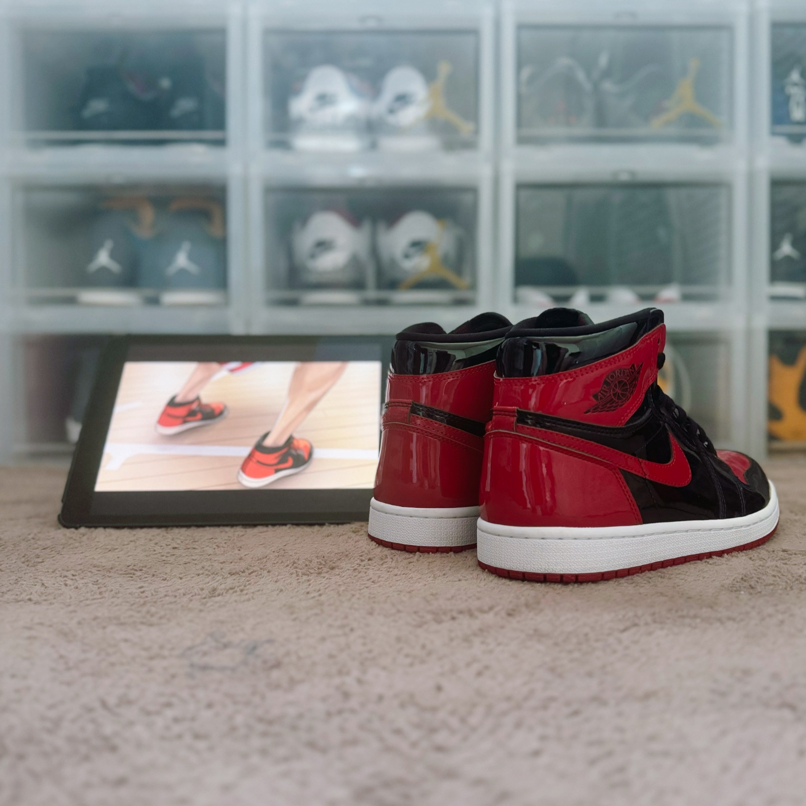 Jordan 1 Retro High OG Patent Bred 착용 스타일